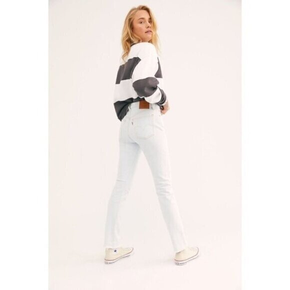 NWT Levi's Premium 501 High Rise Skinny Blue Light Wash Denim Jeans Size 30 - Picture 5 of 10